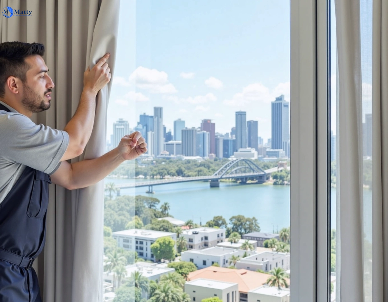 Professional curtain steam cleaning service berkshire-park-nsw QLD by Matty Curtain Cleaning